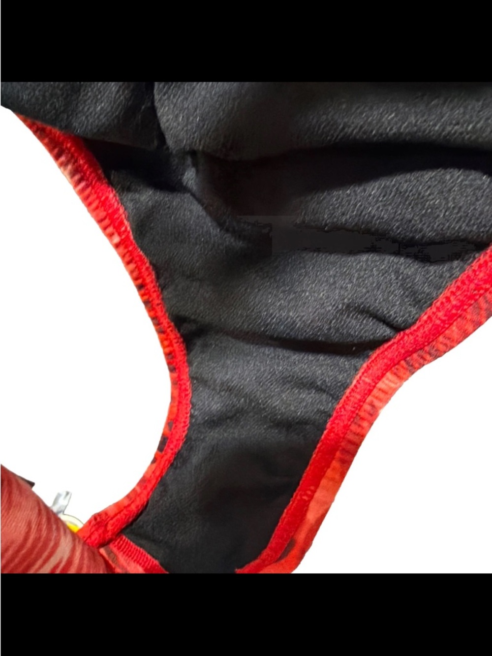 Speedo Endurance Red Swirl Pattern Women’s ' One-Piece Swimsuit with Black Trim - Picture 8 of 10